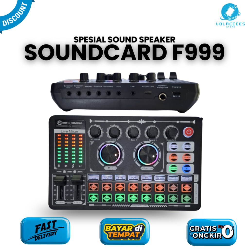 SOUNDCARD F999 KOMPATIBEL EXTERNAL SPESIAL SOUND SPEAKER