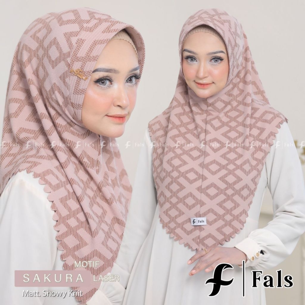 FALS SAKURA//HIJAB INSTAN DEWASA MOTIF//FALS SAKURA
