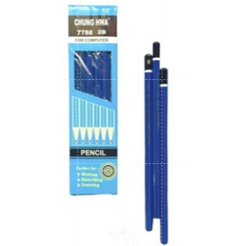 [1 Kotak] Pensil Kayu 2B ChungHwa 7788 / Pencil / Pensil Ujian 2B ChungHwa 7788