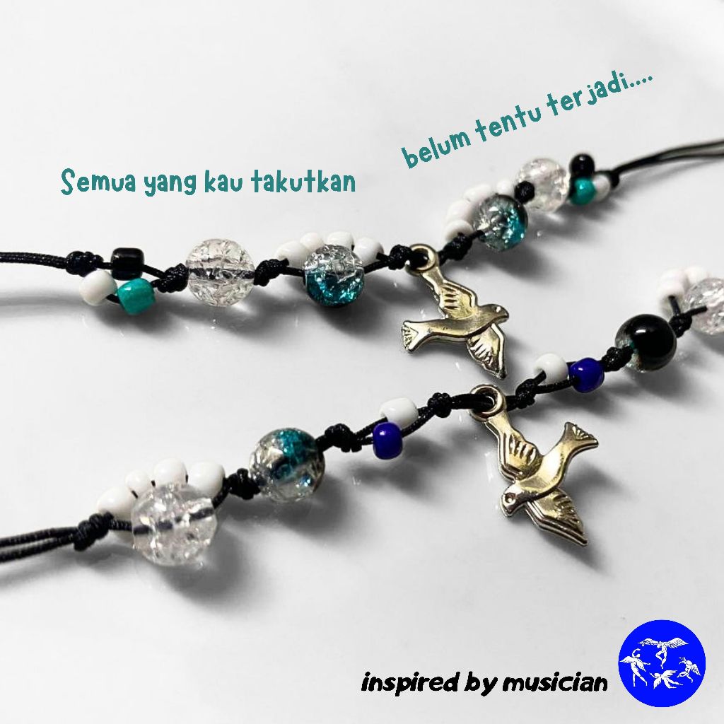 HINDIA BRACELET MALAIKAT BERPUTAR DI ATAS PENCAKAR LANGIT HANDMADE GELANG BASKARA WORDFANGS TALI SER