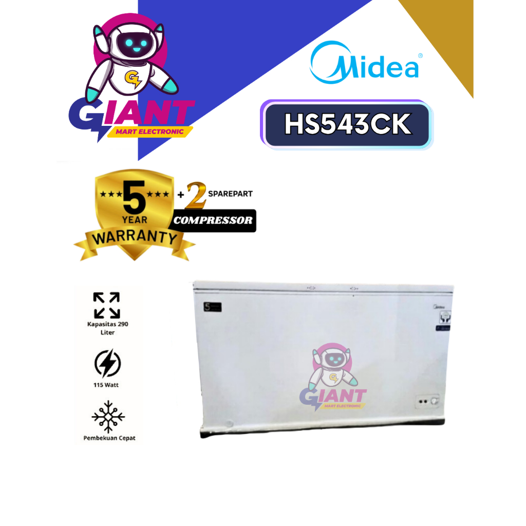 CHEST FREEZER MIDEA HS543CK / HS-543CK / HS-543-CK 450 LITER