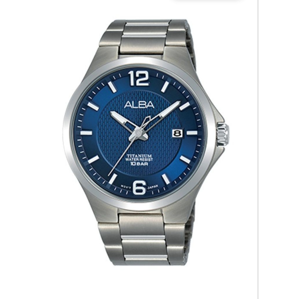 Jam Tangan ALBA AS9G27X1 Rantai Silver Dasar Biru