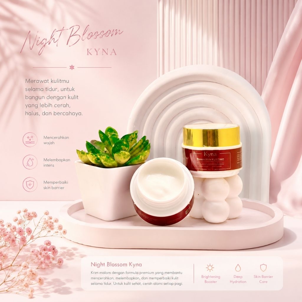 night cream kyna - blossom white night cream