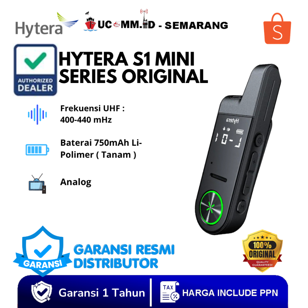 Hytera S1 Mini Series Uhf Hytera S1 Mini Walkie Talkie Hytera S1 mini Uhf 400 Original Garansi Resmi