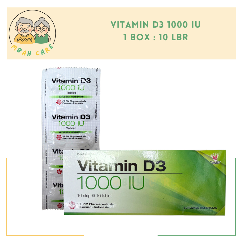 Vitamin D3 1000 IU PIM 100 Tablet