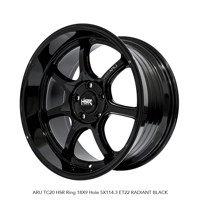 VELG MOBIL R18 HSR ARU TC20 HSR R18X9 H5X114,3 ET22 RADIANT BLACK 4 PCS VELG