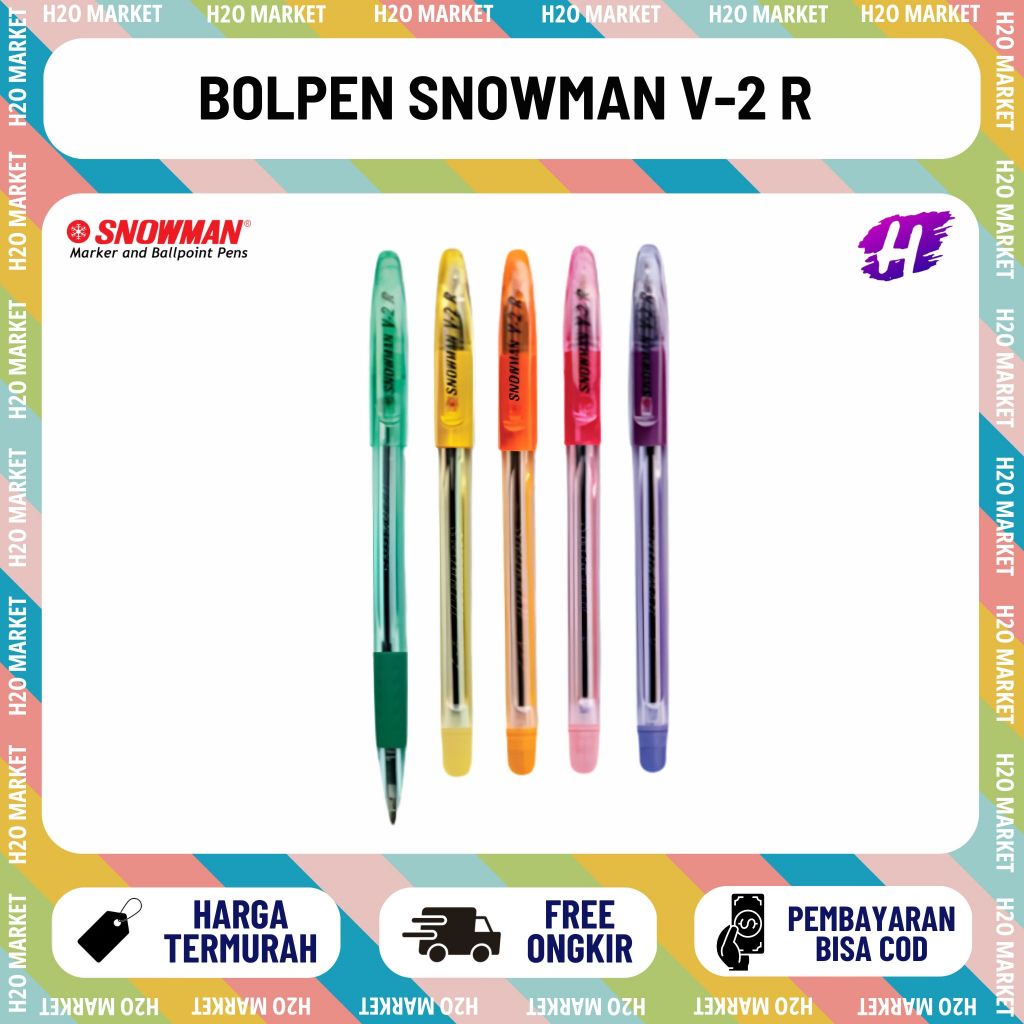 [H2O] 1 Pcs Bolpen Snowman V-2 R