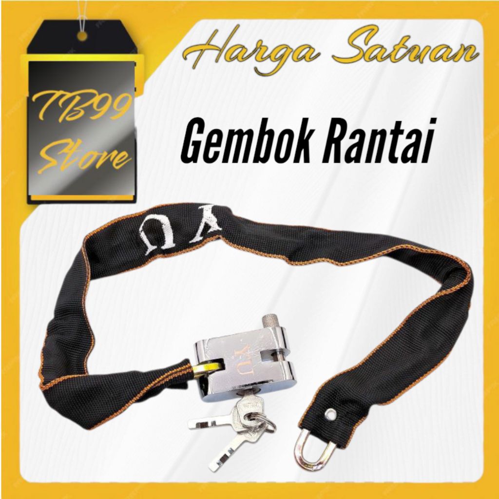 Gembok Rantai Anti Maling, Motor, Sepeda, Pagar