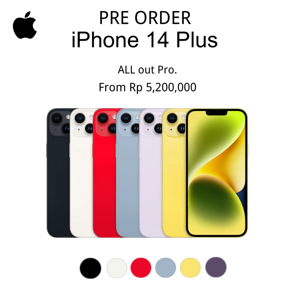 PRE ORDER iPhone 14PLUS iBox Second Resmi | Garansi 12Bln | IMEI Permanen | Fullset | 128GB/256GB | 