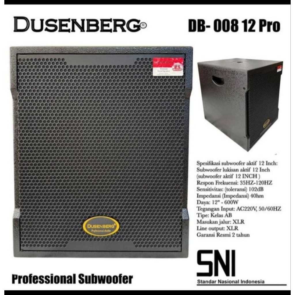 Dusenberg DB12PRO Subwoofer Aktif 12inch/Profesional Active Subwoofer
