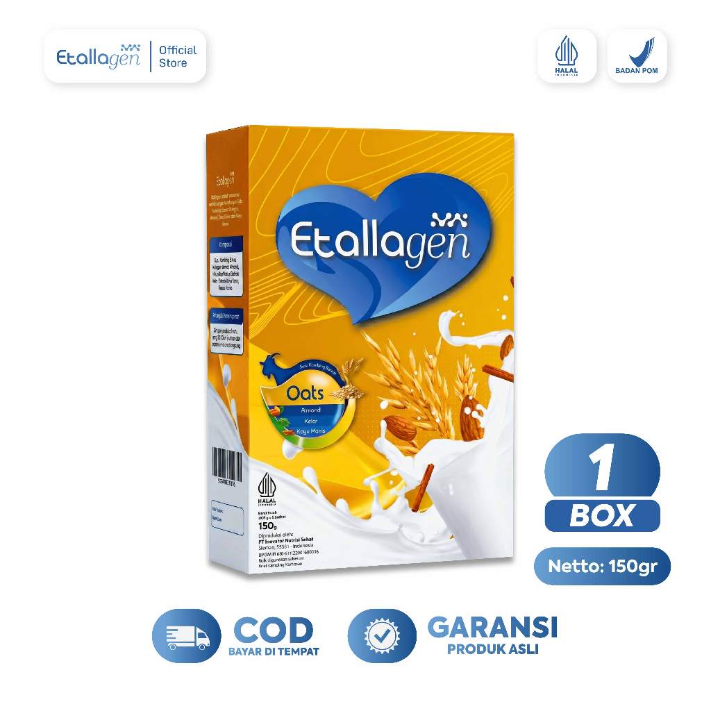 ETALLAGEN - Susu 2 in 1 Etawa dan Kolagen - 1 Box 150gr