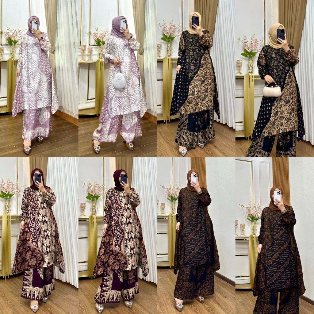 Setelan Celana Batik Sutra