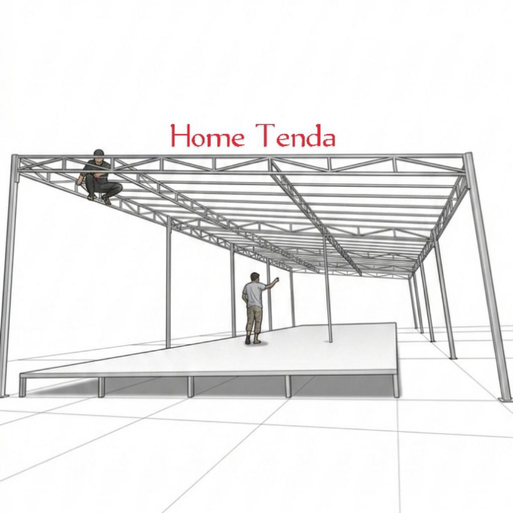 Rangka Tenda - tenda warga