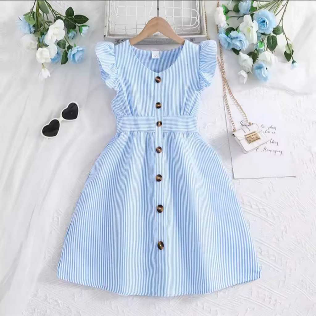 DRESS ANAK PEREMPUAN KOREA SHERLLEN/TERBARU/KOREA/BANGKOK/FASHION ANAK