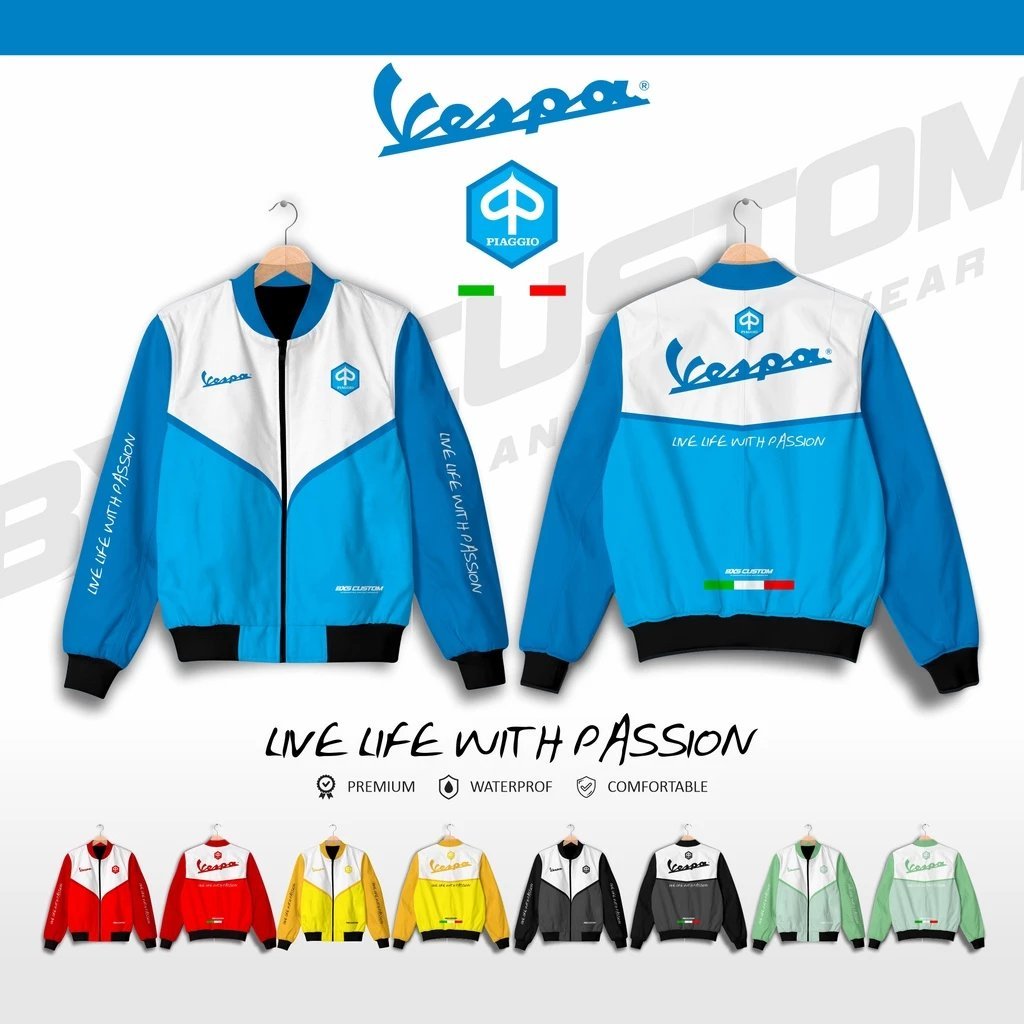 JAKET VESPA VINTAGE | VESPA MATIC AND CLASSIC PREMIUM JACKET BAHAN LOTTO