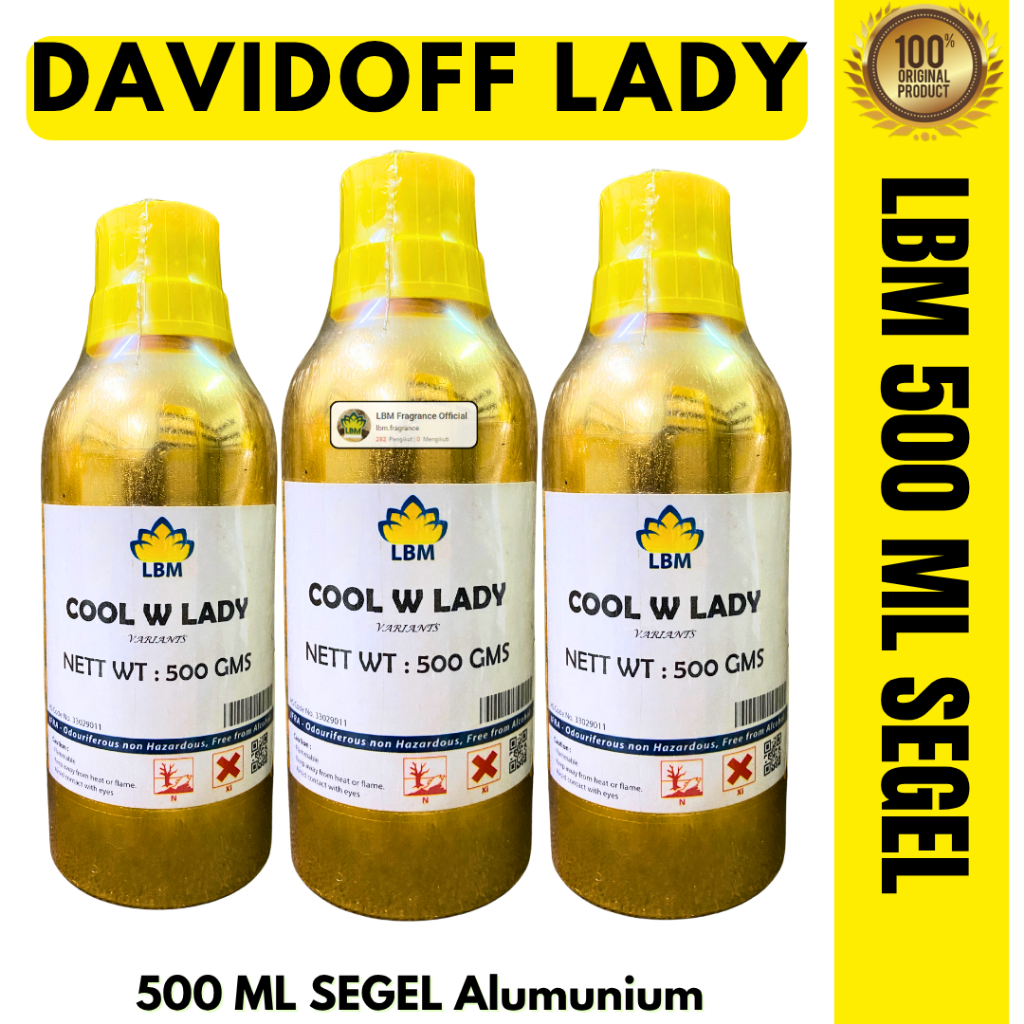 Bibit Parfum LBM Fragrance // COOL W LADY 500 ML SEGEL Alumunium Davidoff