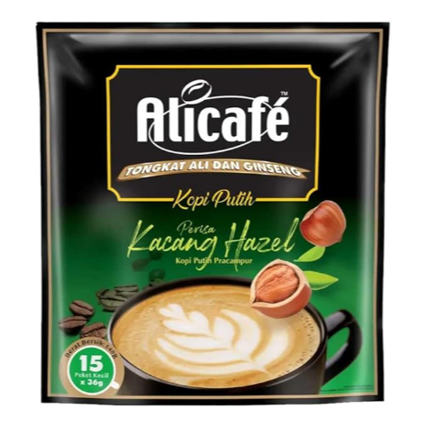 AliCafe Tongkat Ali dan Ginseng Kopi Putih Kacang Hazel