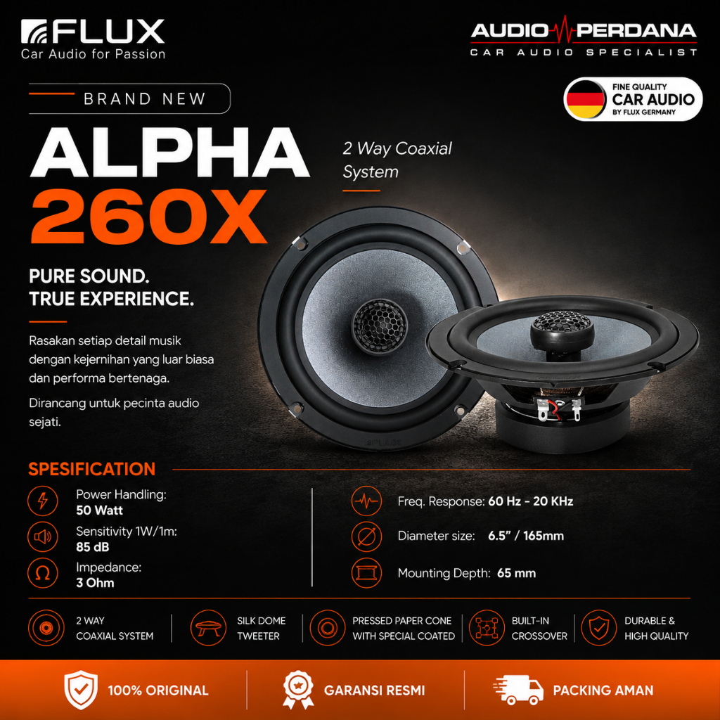 FLUX ALPHA 260X - Speaker Coaxial 2 Way Original