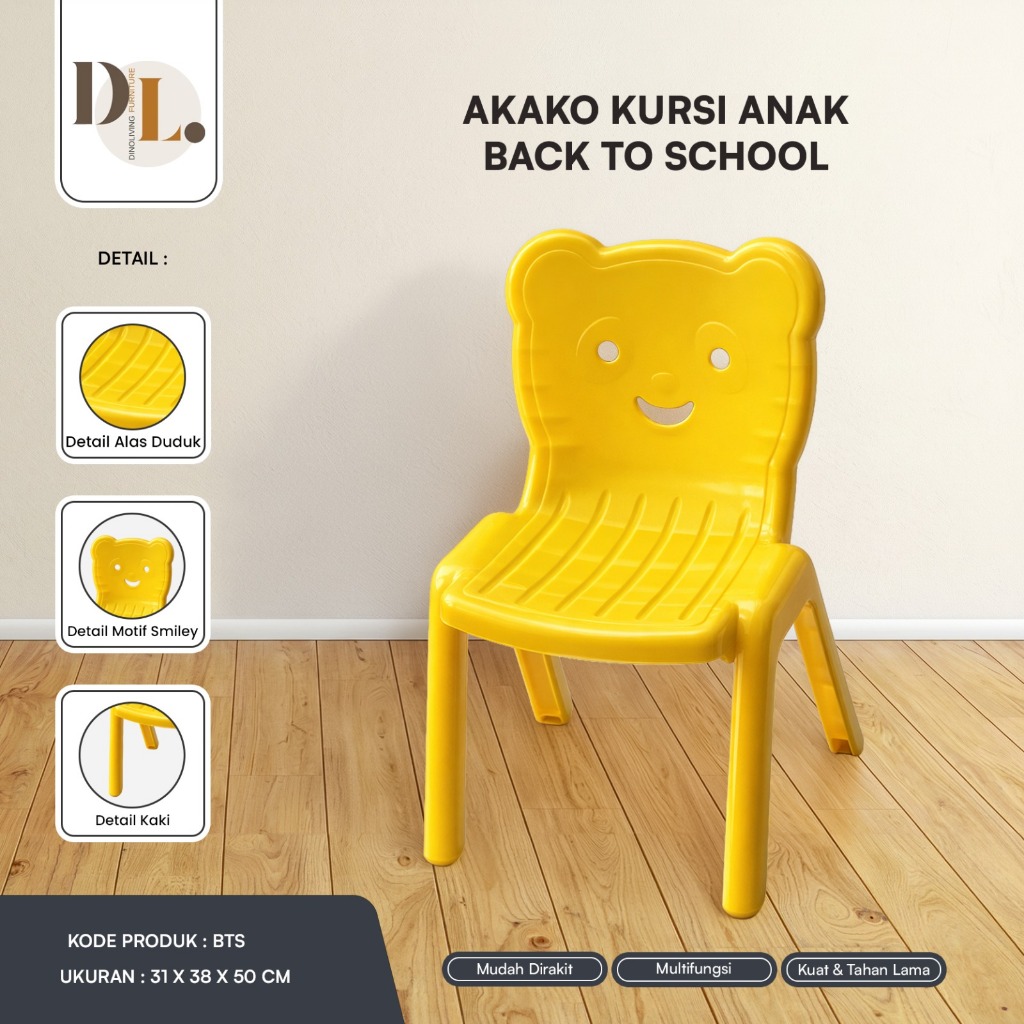 Kursi Akako Anak Plastik Jumbo Akako BTS-Smile ( GRATIS ONGKIR )