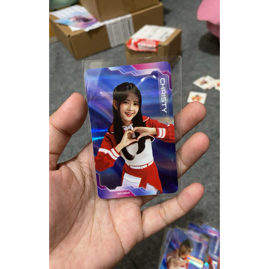 Photocard PC Rare JKT48 Christy x Sukro OFC