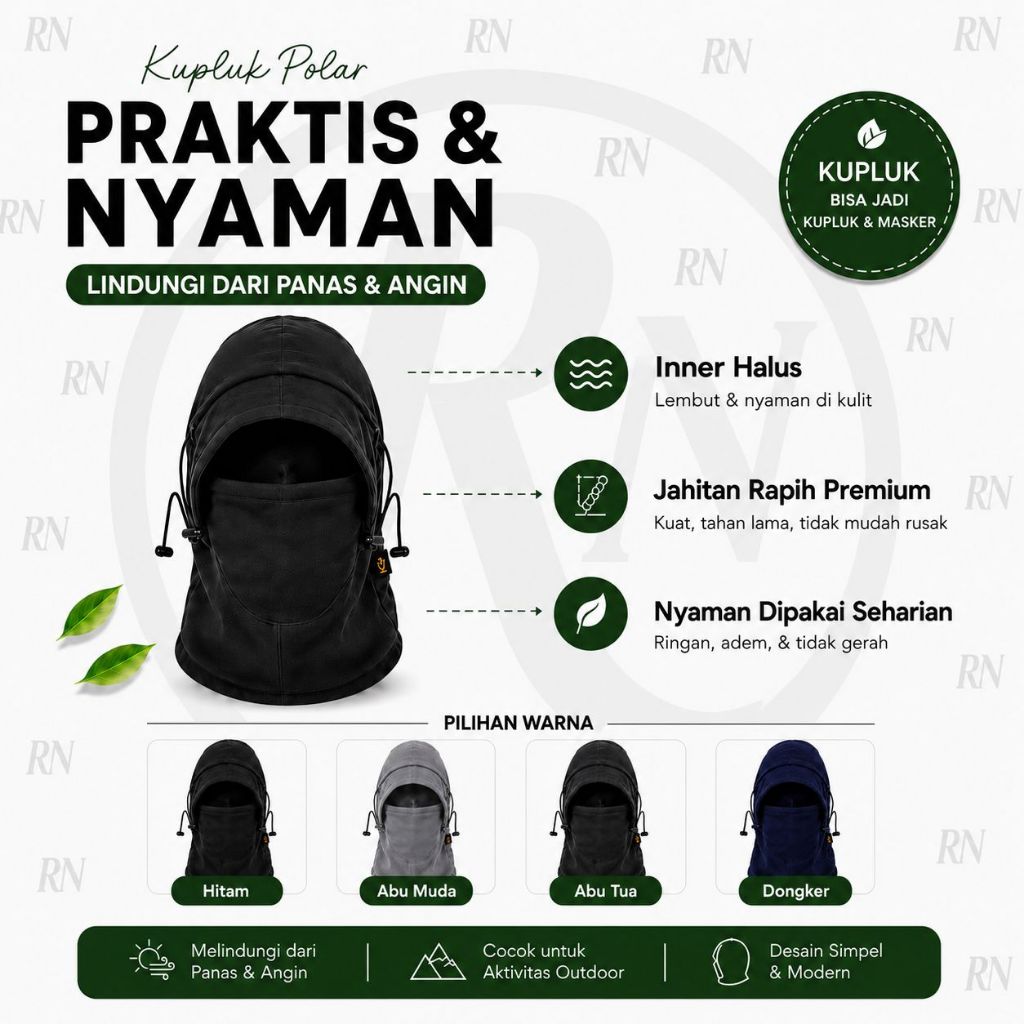 TOPI POLAR NINJA TOPI MASKER KUPLUK MASKER TOPI POLAR balaclava TOPI MASKER MURAH
