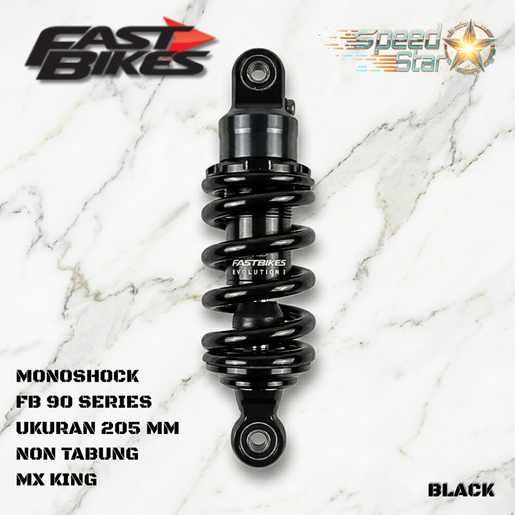 Monoshock Fastbikes Non Tabung 205mm MX King Jupiter MX Old New Shock Belakang PnP Fastbikes FB90