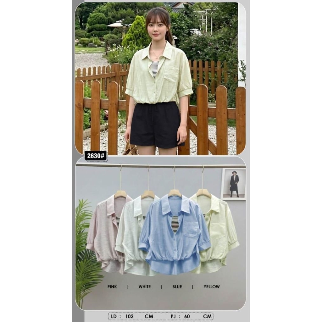 Atasan wanita Kemeja Katun Poplin