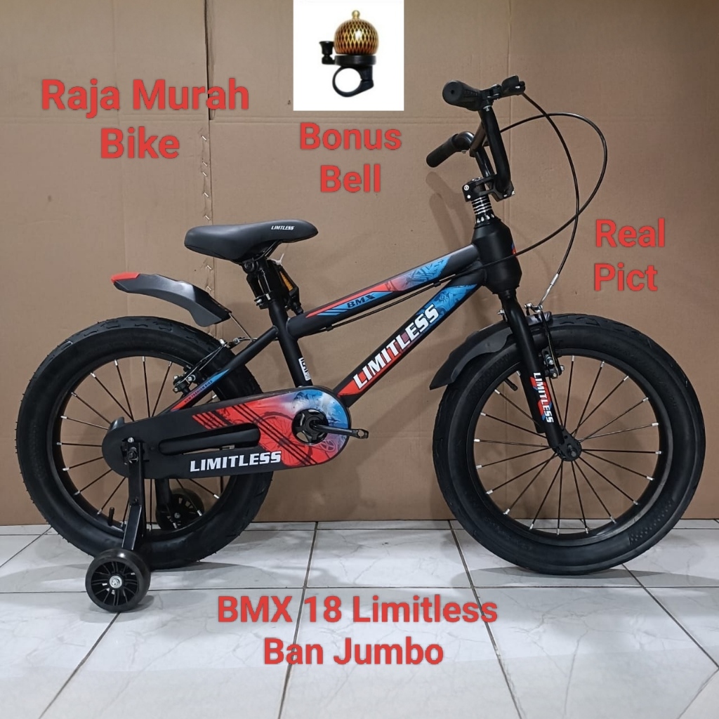 Sepeda Anak Bmx Limitless 6601 18 Inch Ban Jumbo Sepeda BMX 18 Inch Limitless