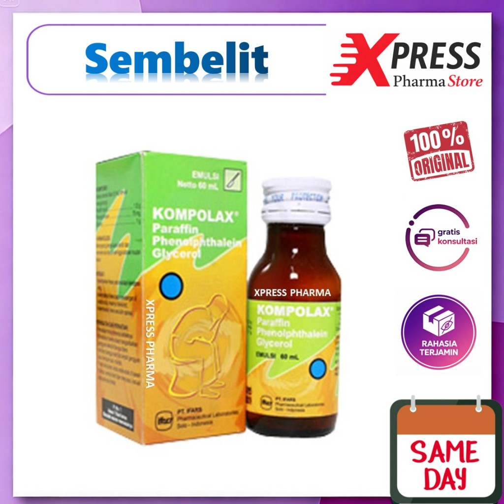 XPRESS ! Kompolax Sirup 60 ml Sembelit Susah BAB Dulcolax Kompolak Syrup Botol Cair Kompolaks Compol
