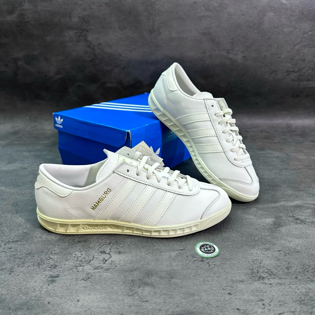 ADIDAS HAMBURG LEATHER [WHITE] #FX5671 HAGUSNEAKER GARANSI 100% ORIGINAL