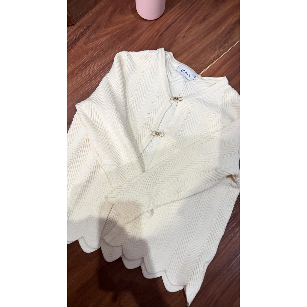 duma jane cardigan white