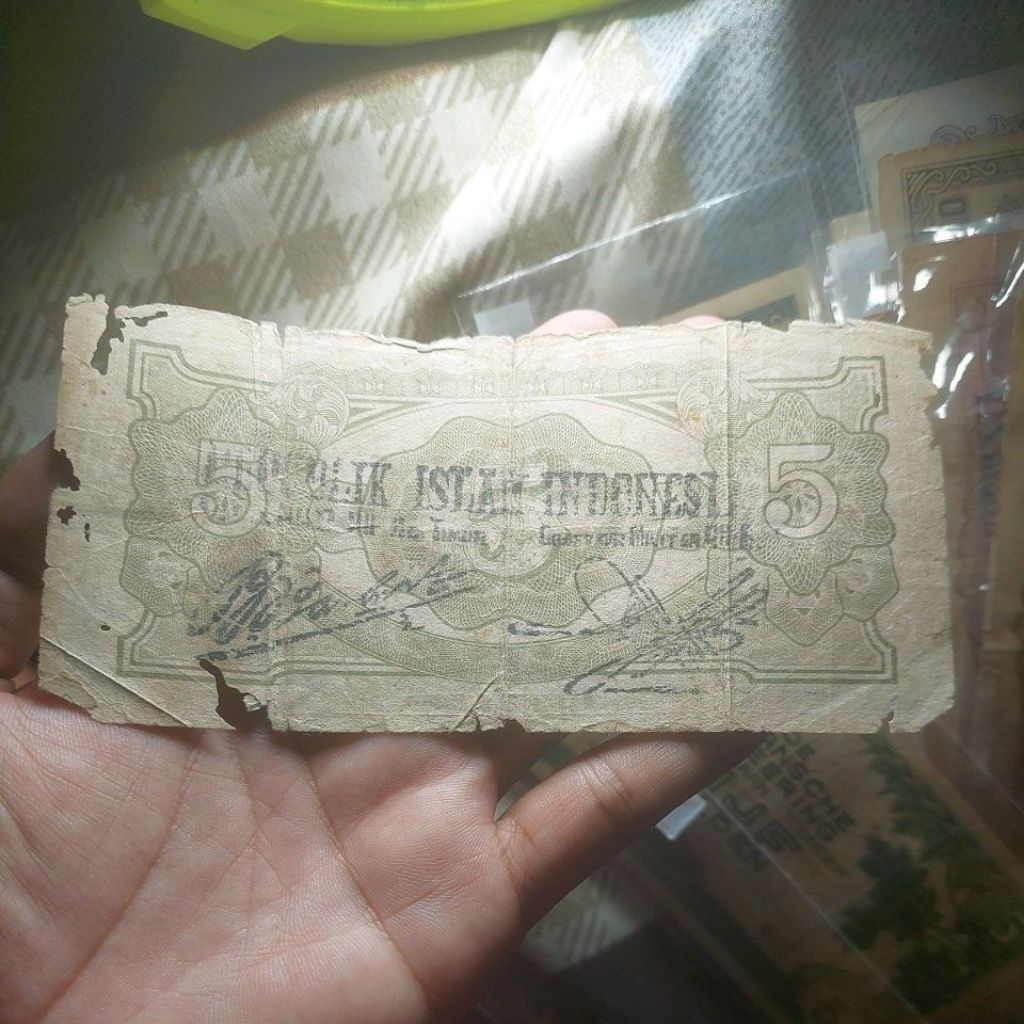 DJR 5 gulden cap pemberontakan kahar muzakkar