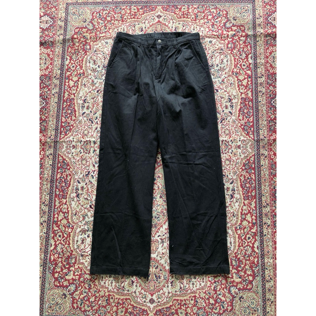 Celana Dimitri black wide fit pants Casual work pants Hi338