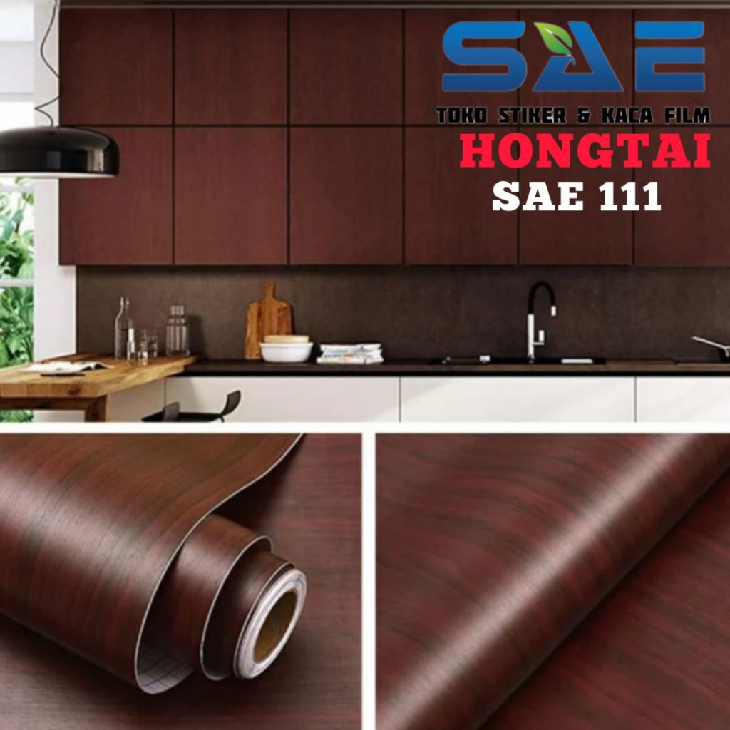 Wallpaper Sticker Lemari Kayu Coklat