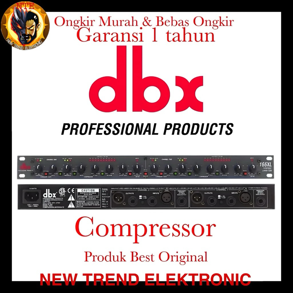 Compressor Dbx166xl by harman audio Dbx 166 Xl garansi 1 tahun