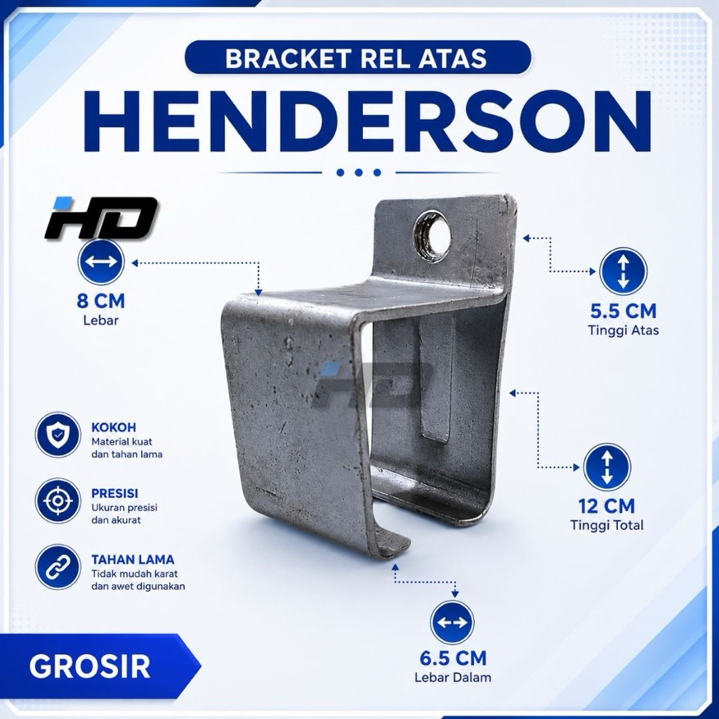(GROSIR)Bracket Rel Handerson||Bracket Rel Pintu Lipat||Bracket Rel Henderson Besar