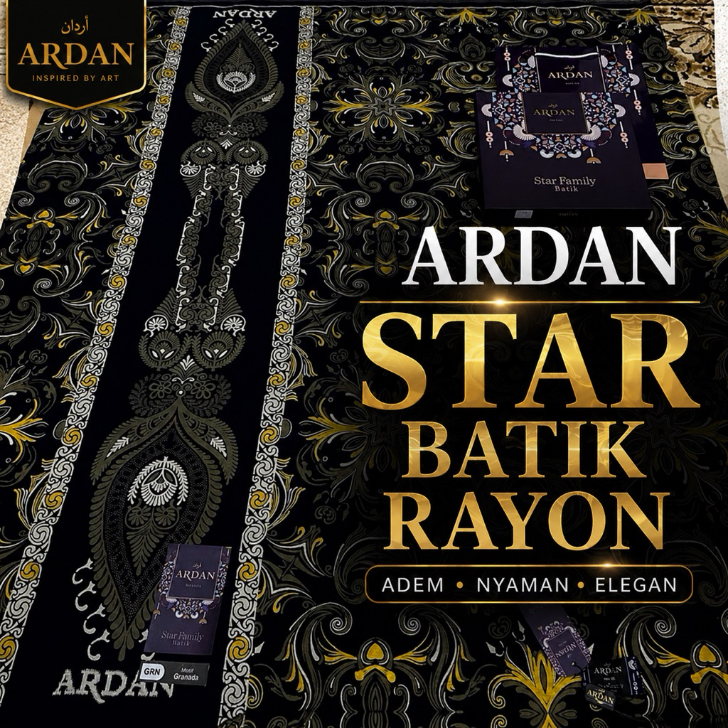 SARUNG ARDAN NEW STAR RAYON  GOLD SILVER