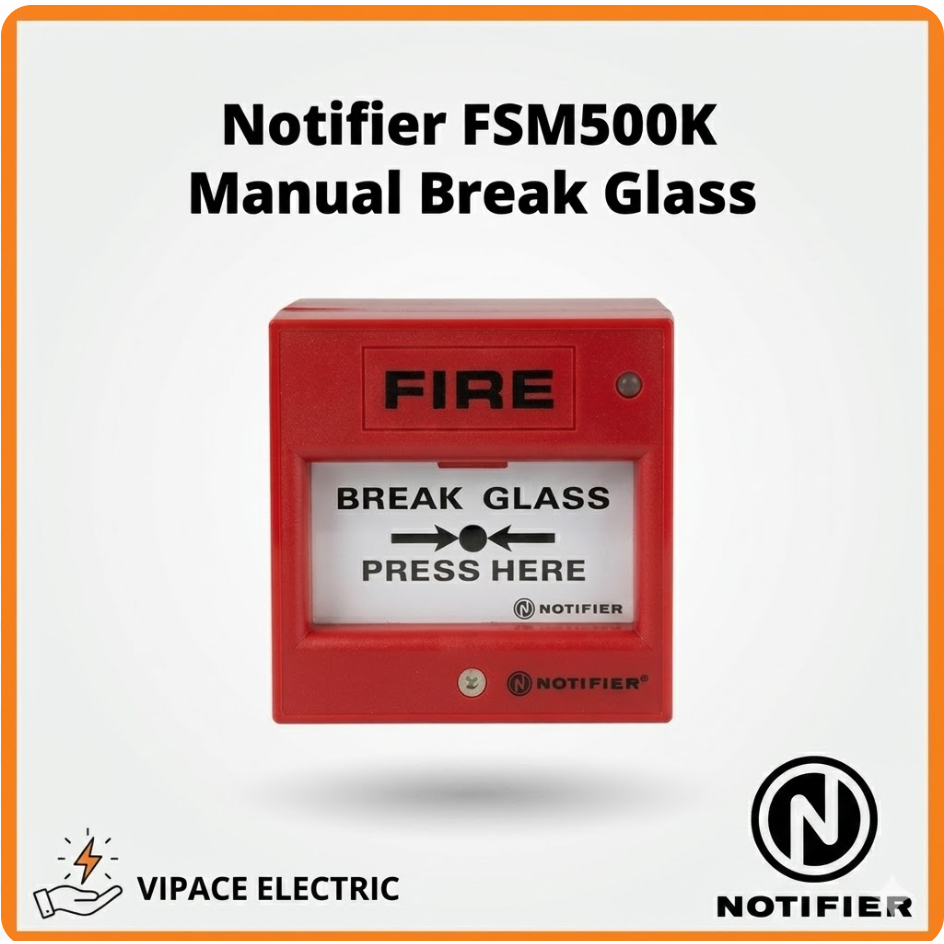 Notifier FSM500K Manual Break Glass Fire Alarm with Intercom Jack