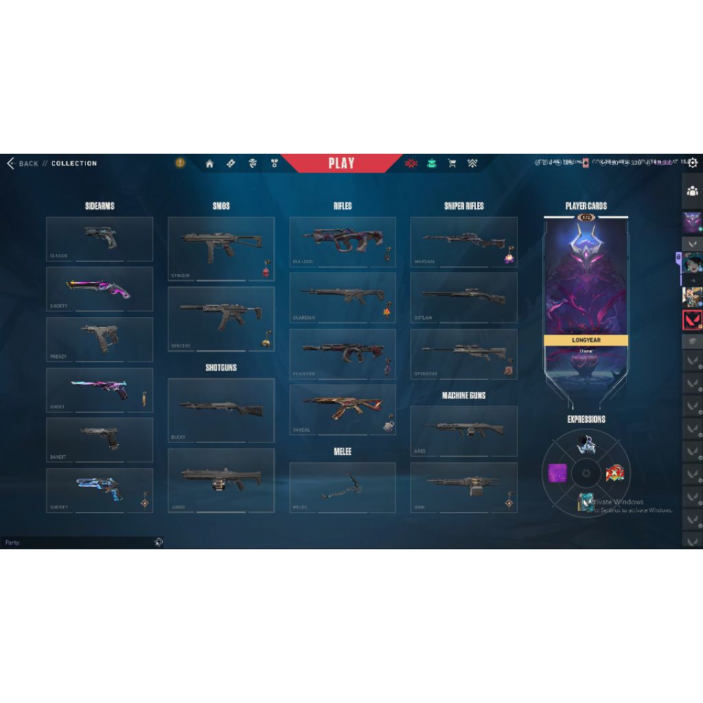 Akun Valorant Silver-Gold (All Bundle Nocturnum Weapon + Gaia Phantom + Xerofang Vandal + 4 Battlepa