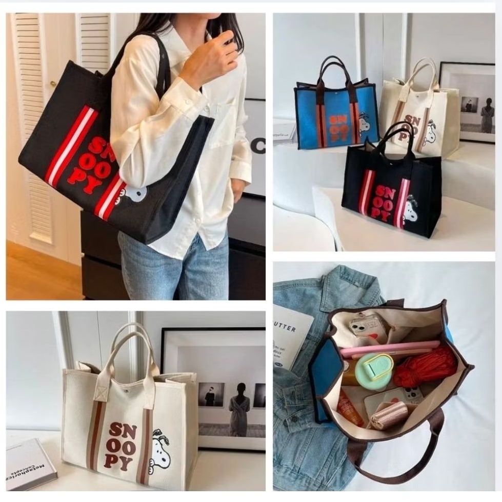 PREMIUM SNOOPY OTG Tote Bag ori-IMPORT Premium Quality /Tas Tote Snoopy Wanita Korean Style /Tote Ba