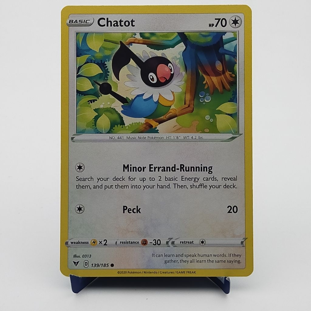 Kartu TCG Pokemon EN Original Chatot VVT Vivid Voltage 139/185