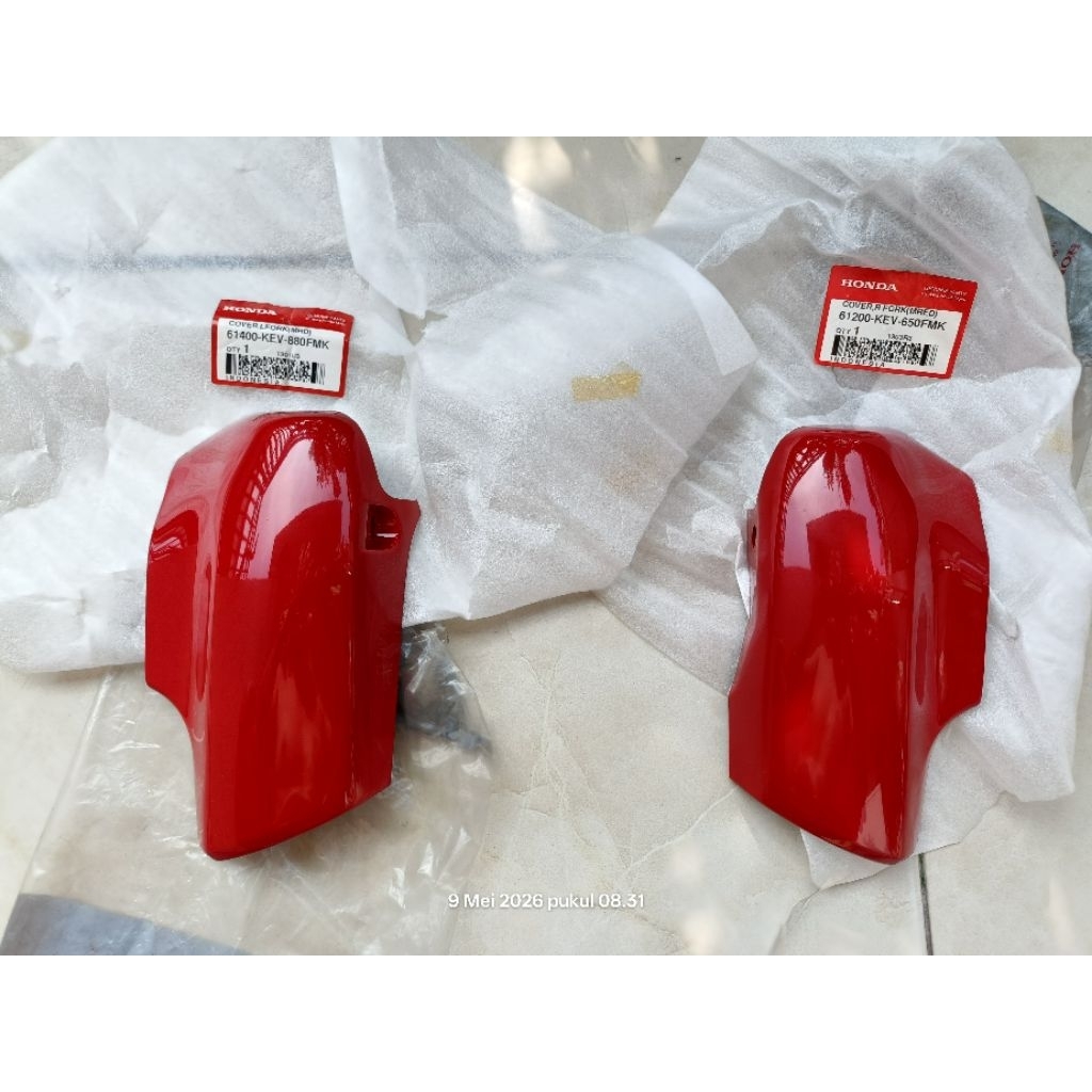 cover sok shock depan sebelah  kiri kanan R L Honda Supra original AHM 61400 61200 kev 880 650FMK wa