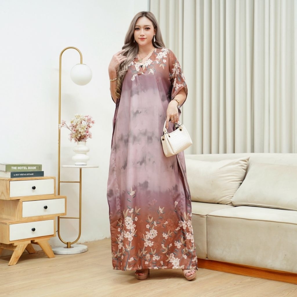 kaftan-style mewah premium oversize kain leonard richi silk adem dan nyaman