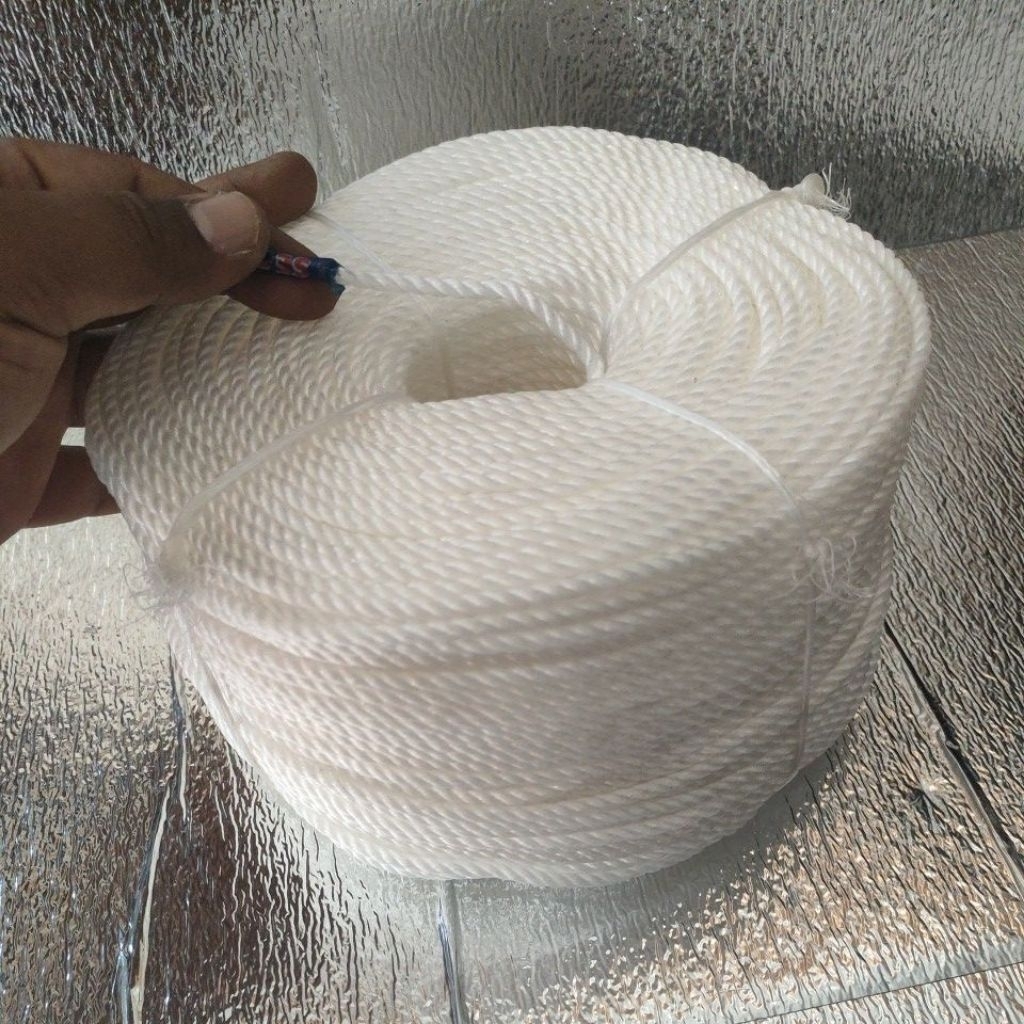 4MM TAMBANG PE PUTIH/TALI TAMPAR PLASTIK PE 4MM ROL
