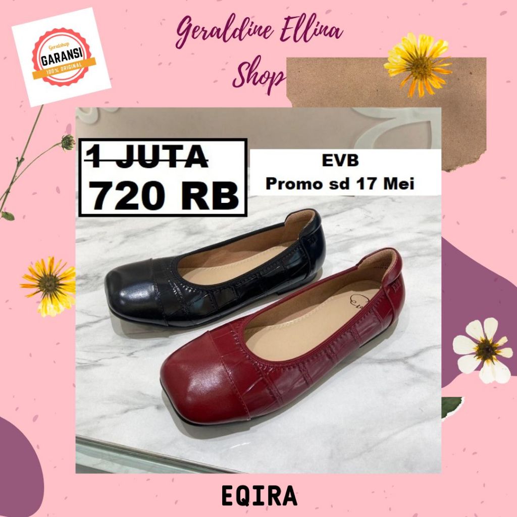 Sepatu flat shoes wanita EVB original 100% SALE seri EQIRA