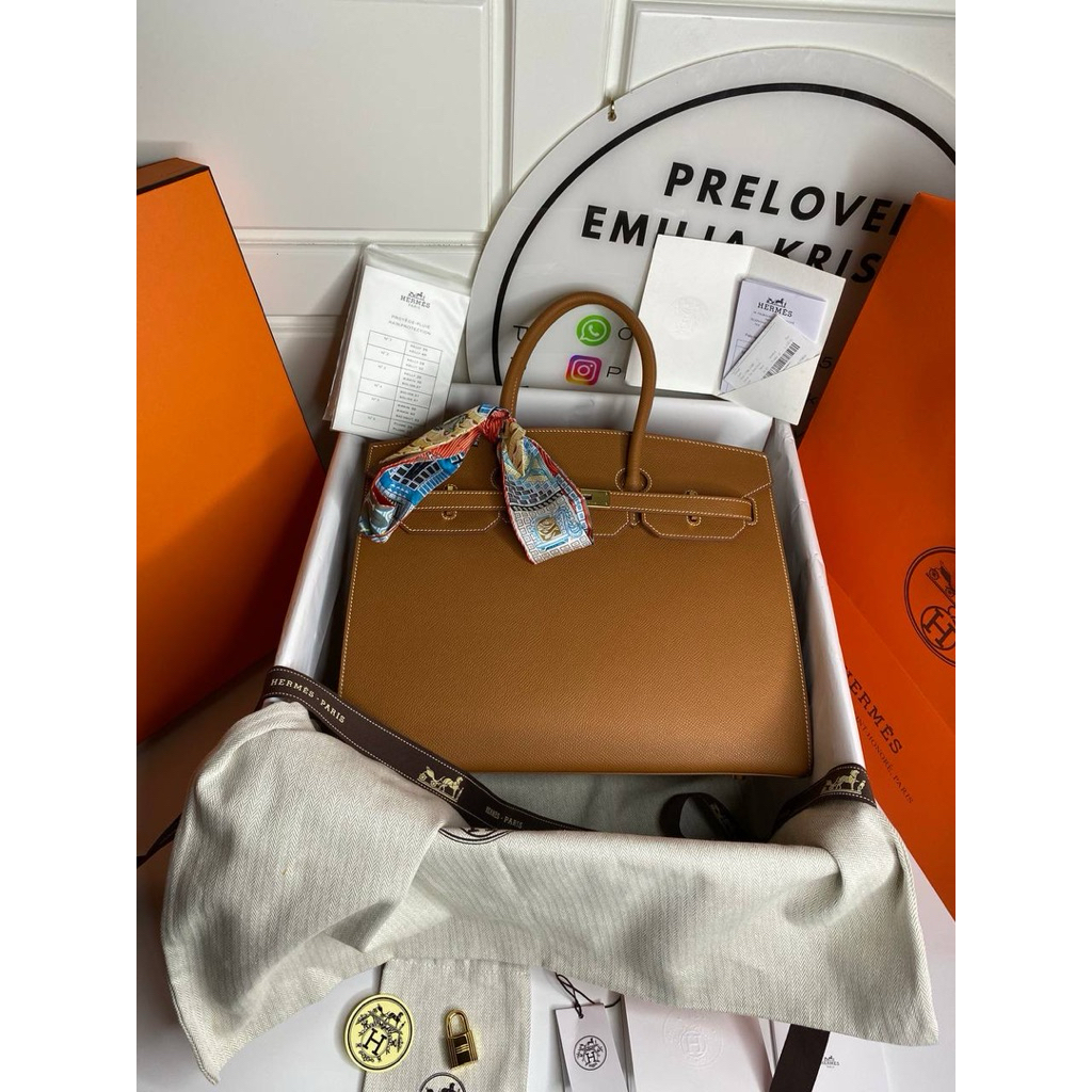 Preloved Birkin 35 gold Epsom ghw