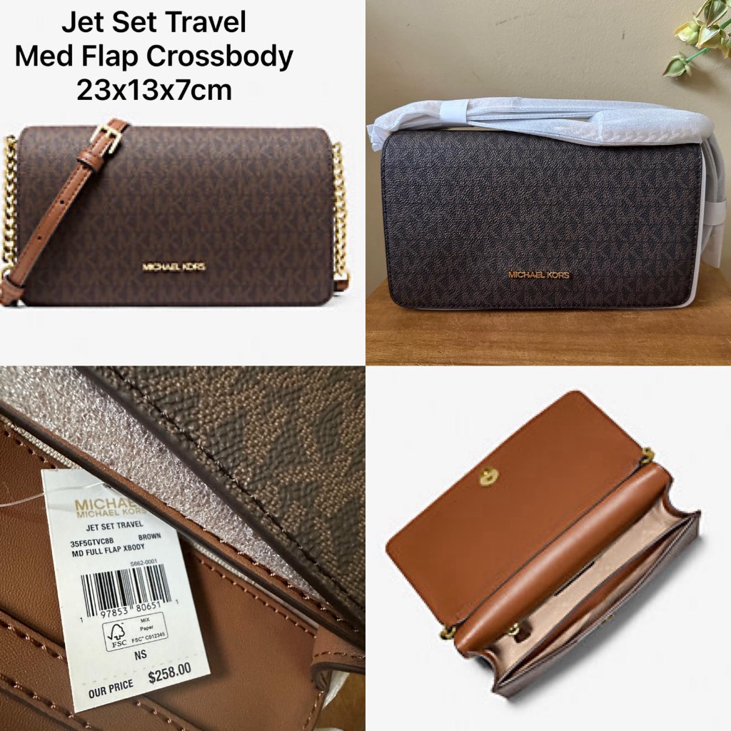 TAS WANITA MK JET SET TRAVEL MEDIUM FLAP CROSSBODY BAG