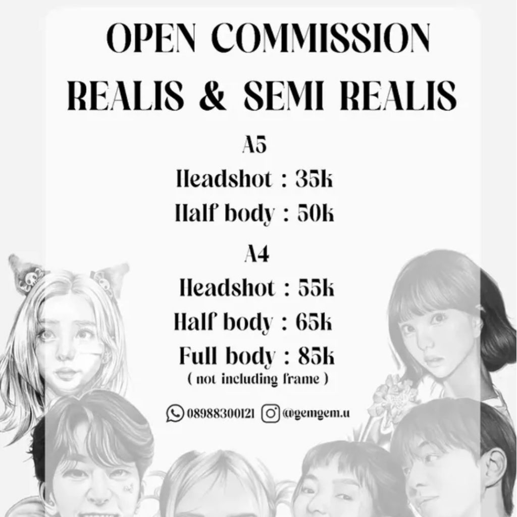 Jasa Gambar Realis & Semi Realis A5/A4