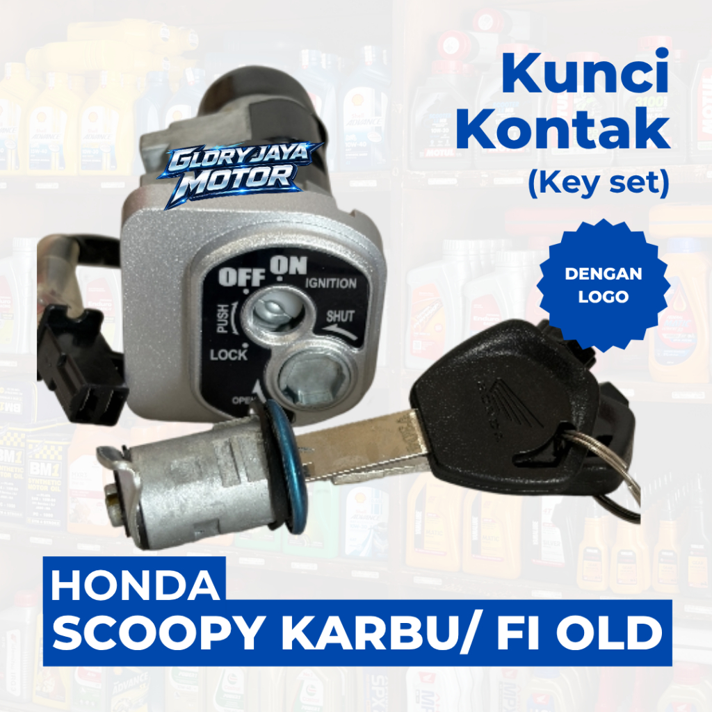 KUNCI KONTAK KEY SET MOTOR HONDA SCOOPY KARBU/FI OLD ORI