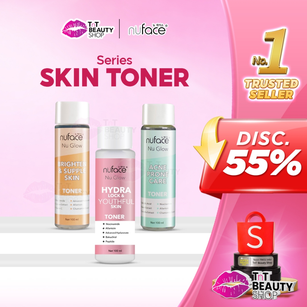 Nuface Nu Glow Skin Toner Brighten & Supple Hydra Lock & Youthful Acne Nu Face | TnT Beauty Shop